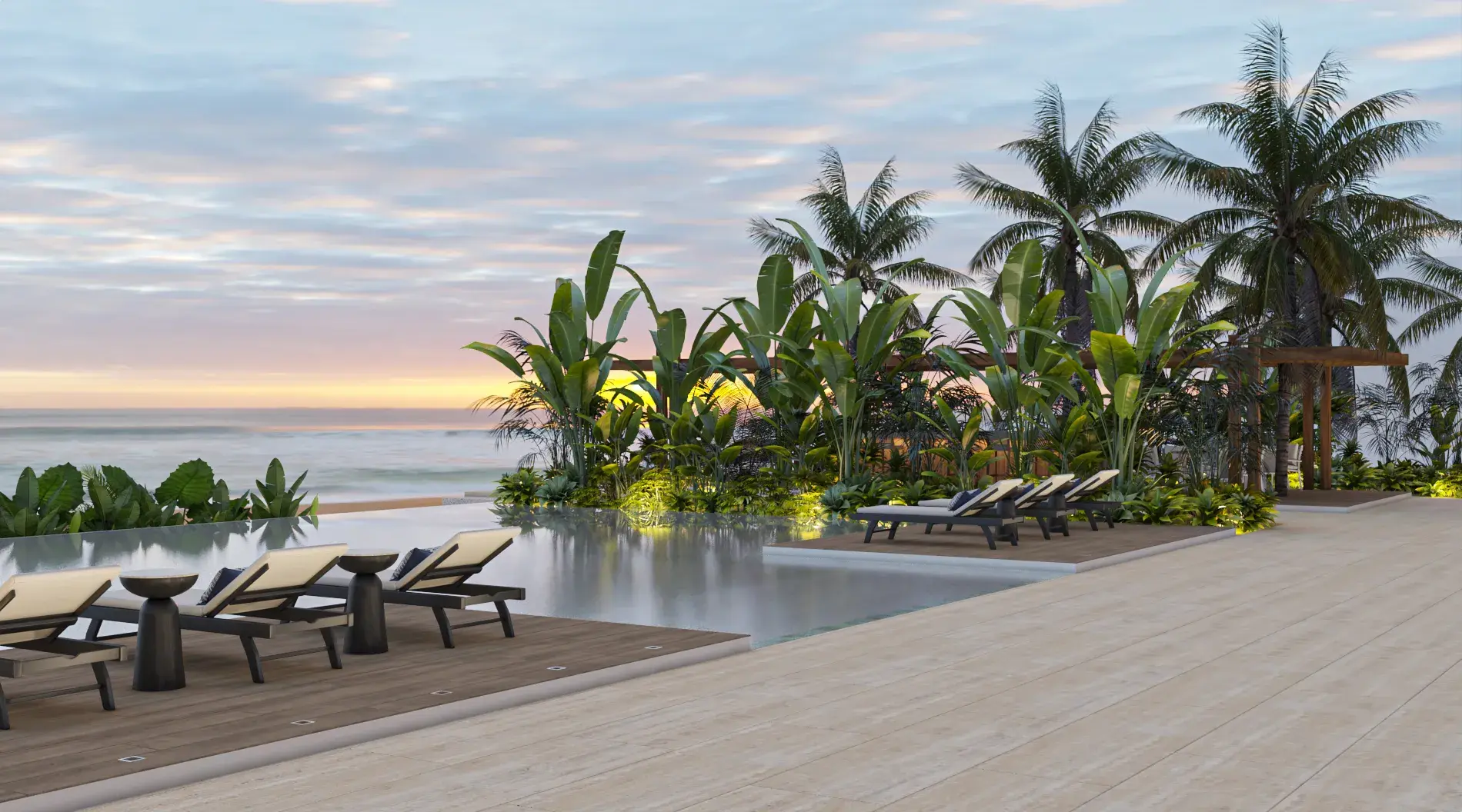 Terraza frente al mar